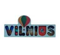 Vilnius šaldytuvo magnetas su miesto simboliais